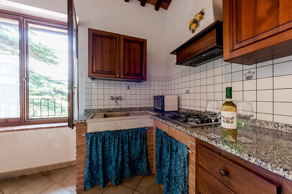Cucina in muratura del trilocale